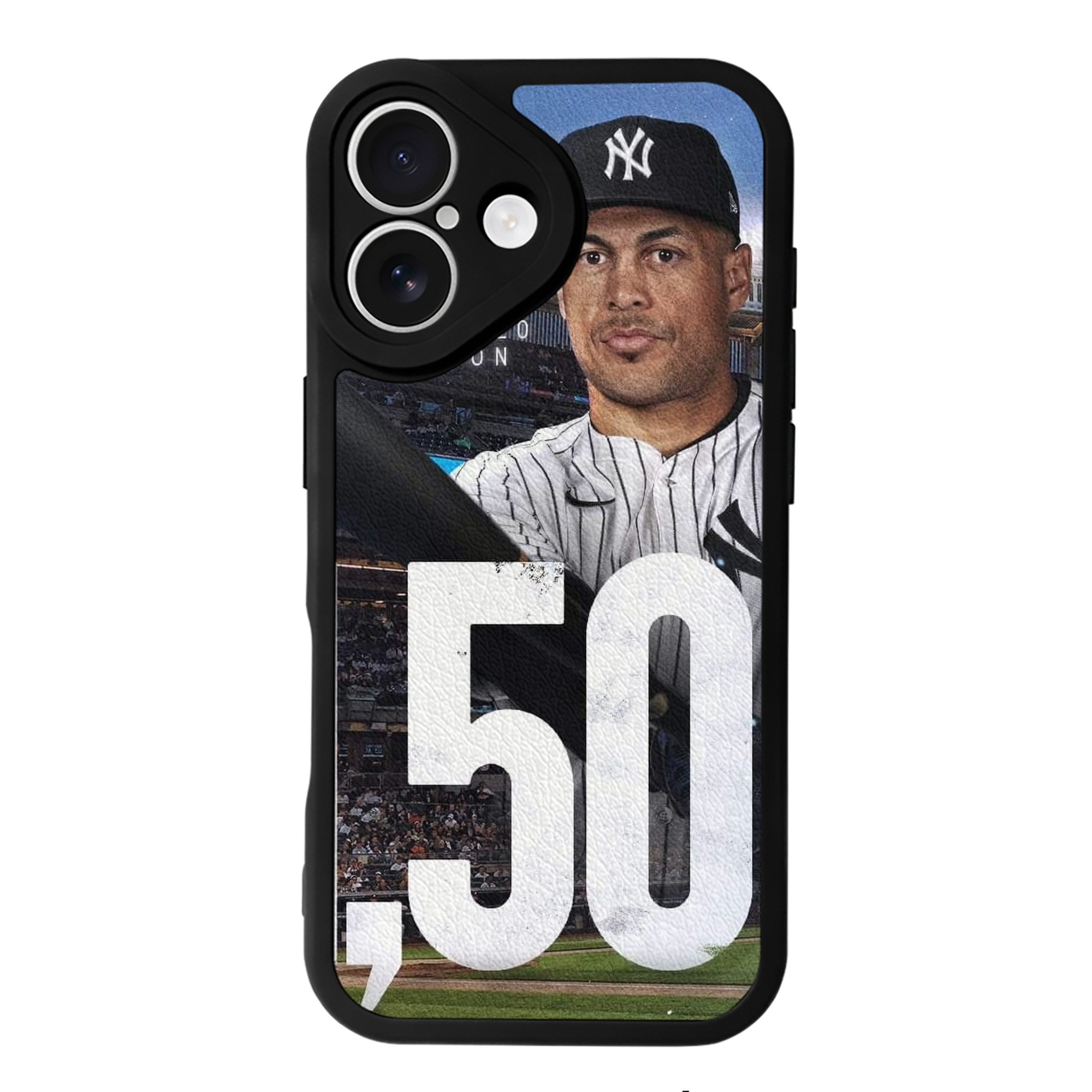 Giancarlo Stanton 39 IPhone 16 Silicone Leather Case – UV Print, Lambskin Texture – Perfect Fit, Wireless Charging Compatible, Scratch Resistant, Precise Cutouts – Stylish Protection For IPhone 16